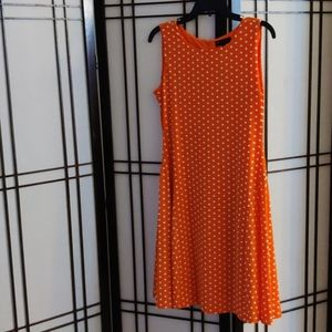 Sleeveless Polka-Dot Sheath Dress